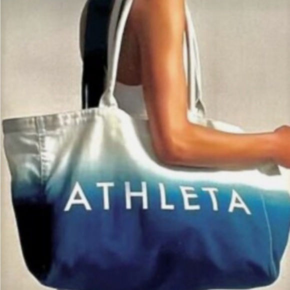 Athleta Ombré Blue Tote Bag - Picture 1 of 6